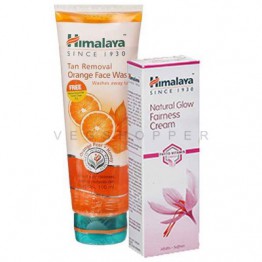 Himalaya Tan Removal Orange Face Wash, 100ml, Free Natural Glow Fairness Cream 25 g